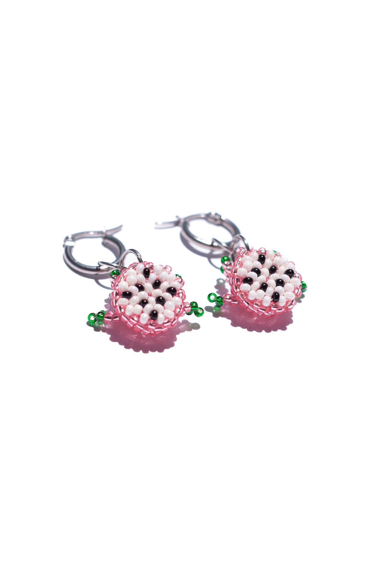 Aretes pitaya rosada mostacilla