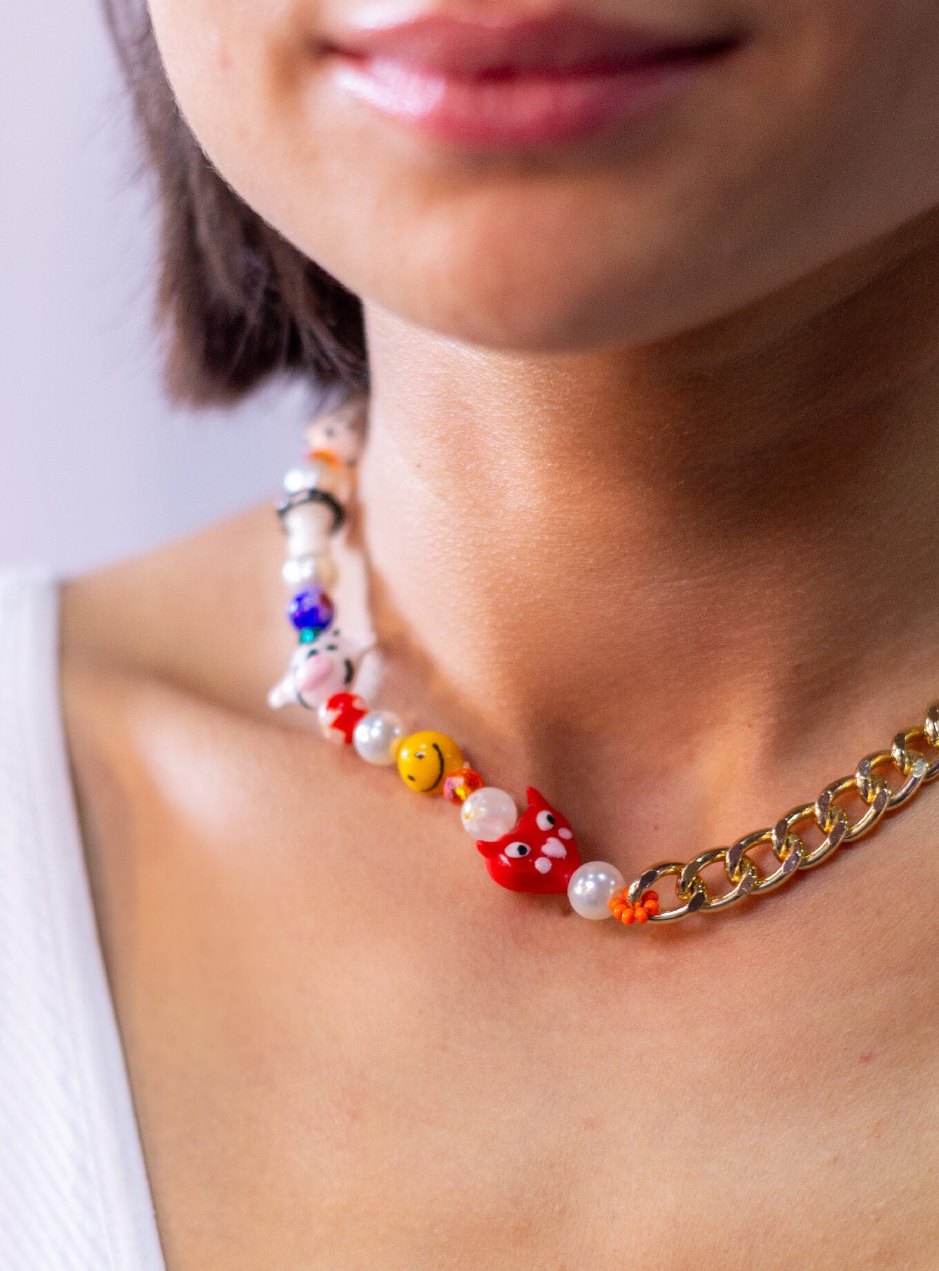 Collar Mixed Chain Cow