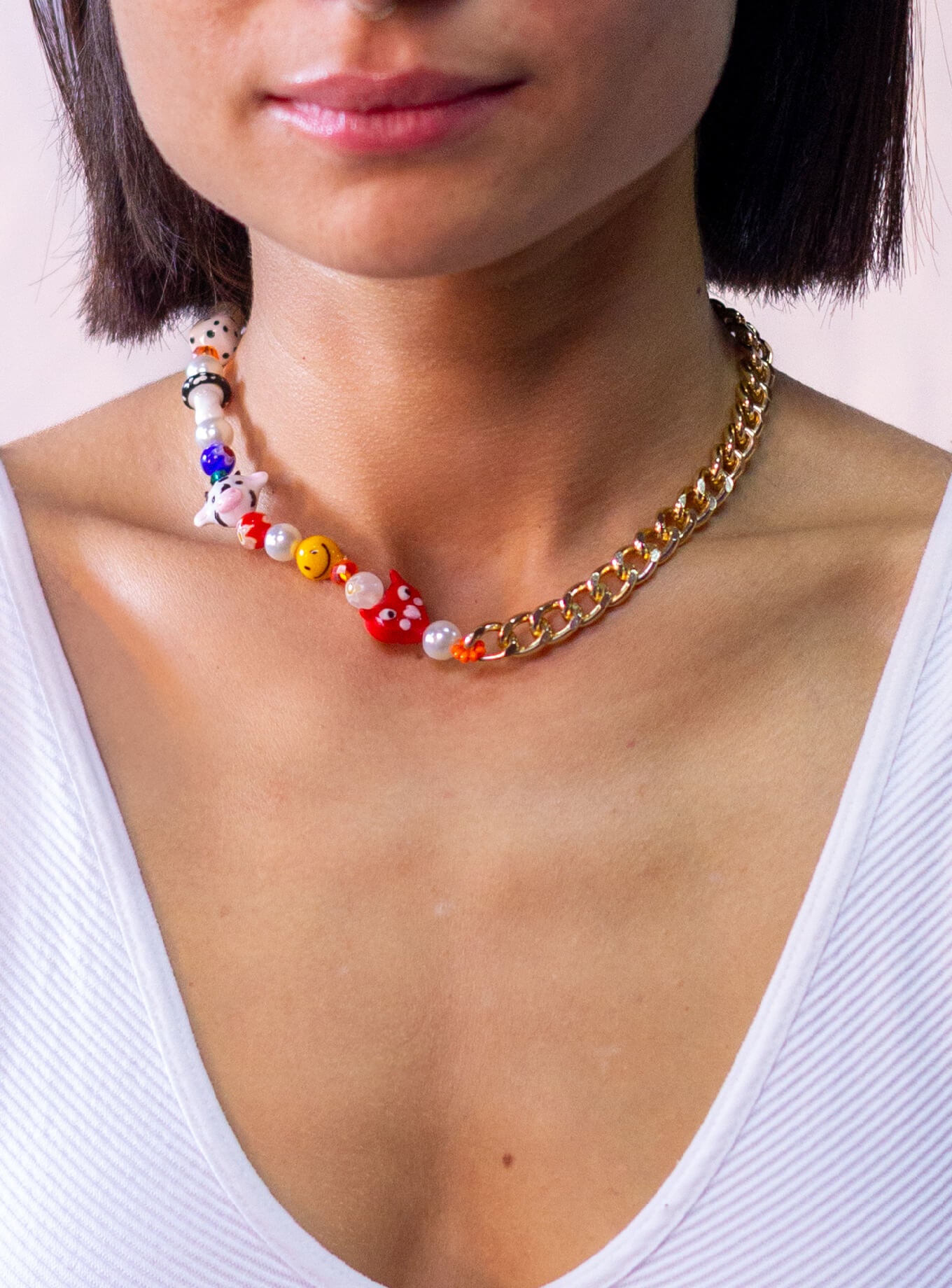Collar Mixed Chain Cow