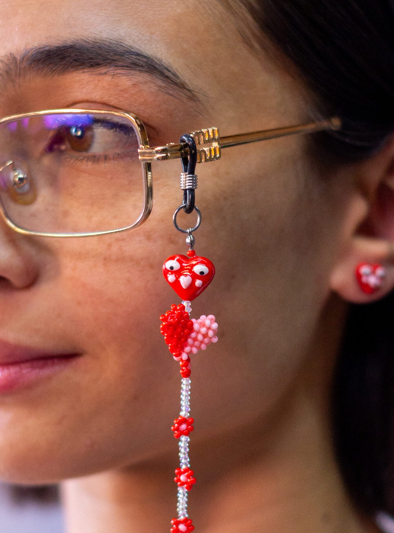 Cuelga gafas Heart Face