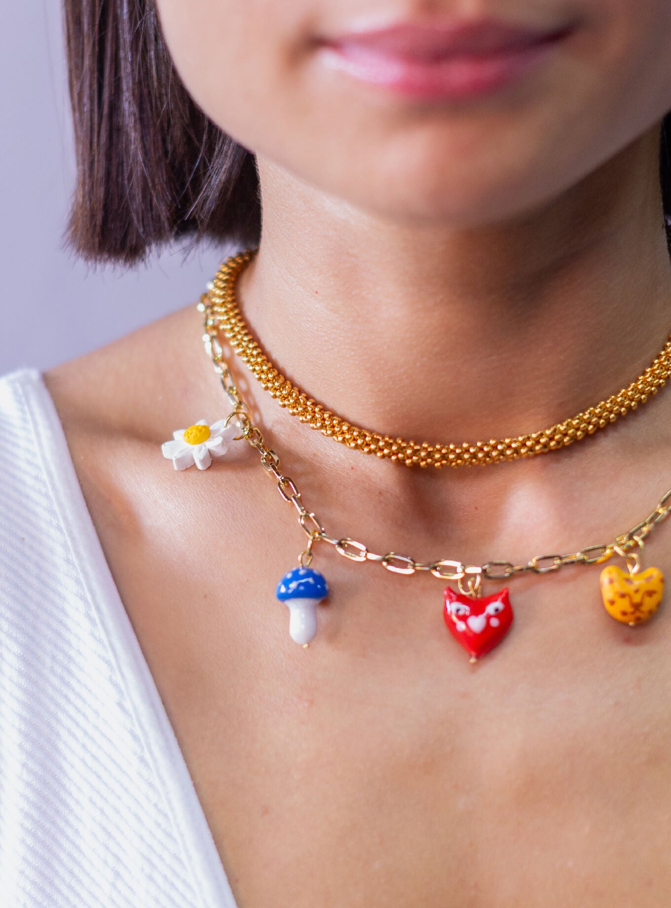 Collar Mixed Chain Dorado