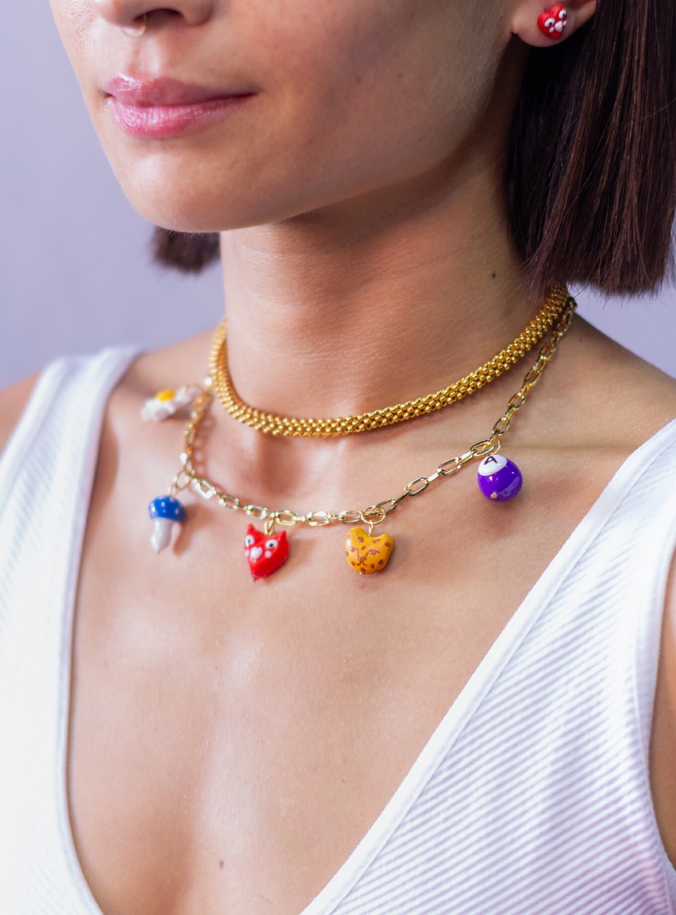Collar Mixed Chain Dorado