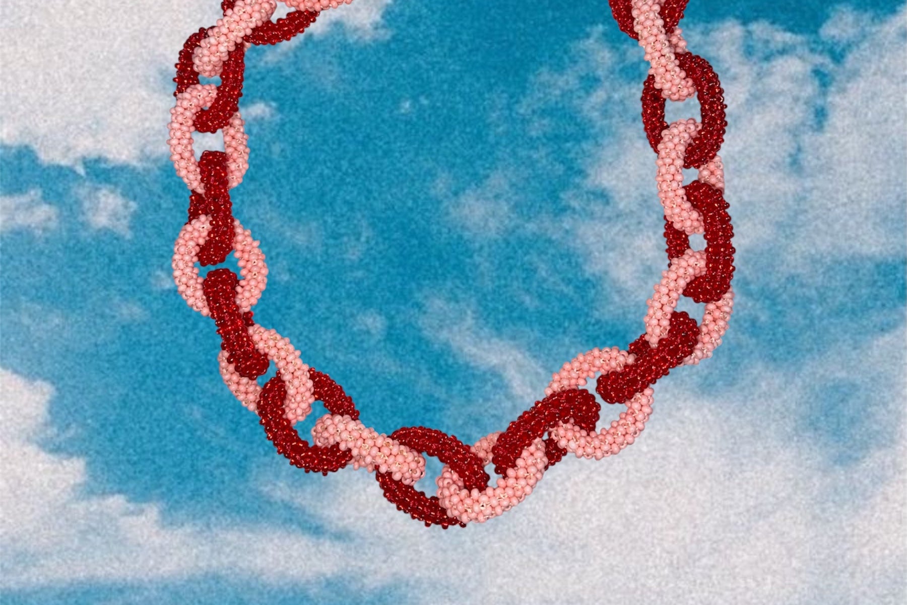 Cadena rojo y rosa (craw chain Dual)