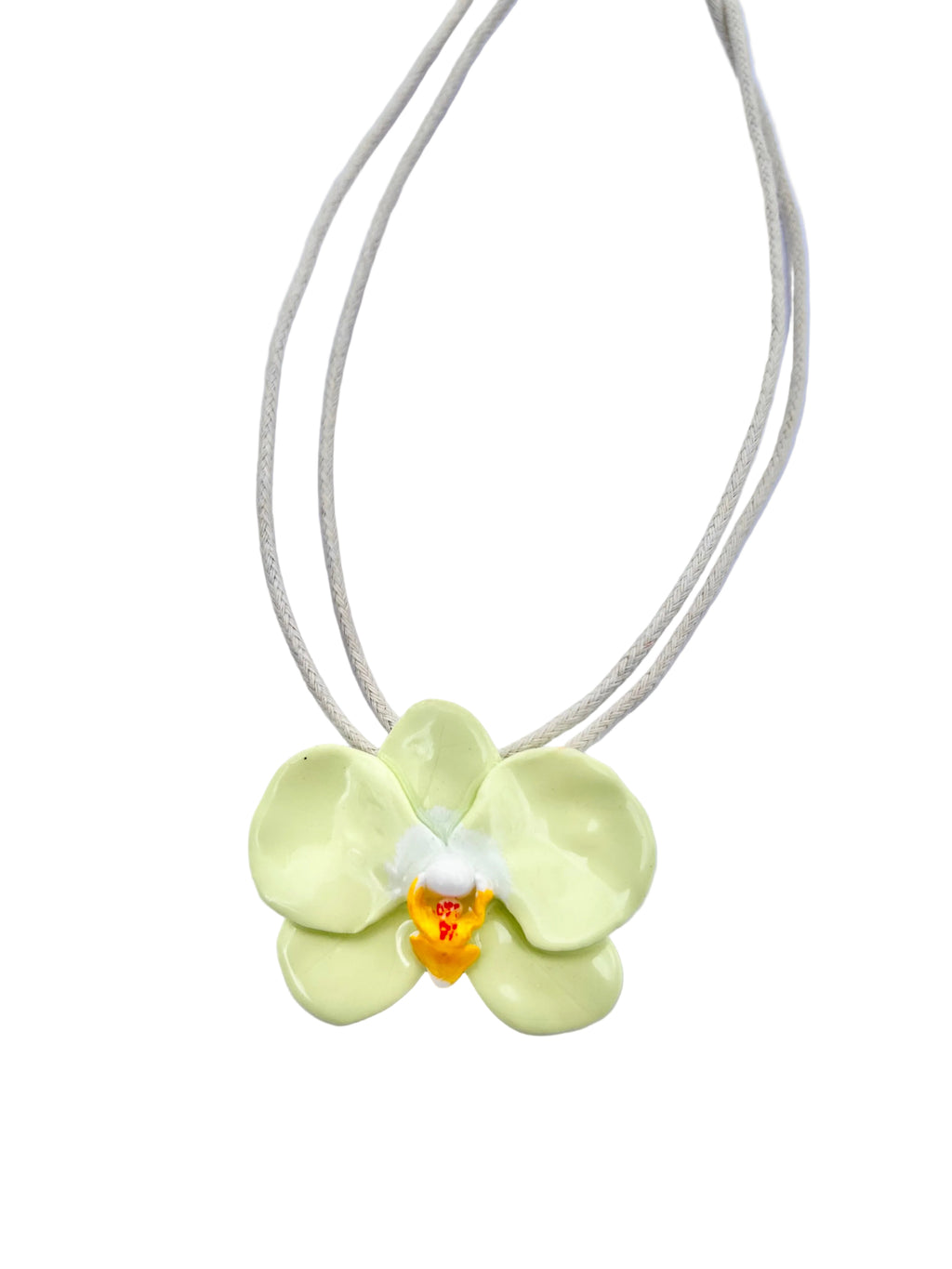 Collar Orquídea Verde Pastel