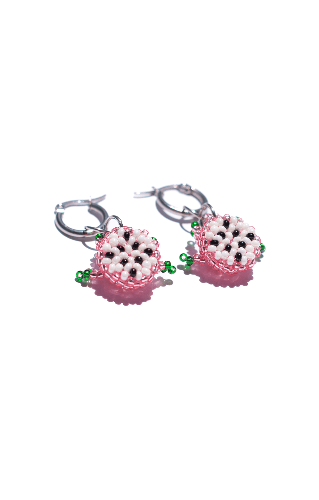 Aretes pitaya rosada mostacilla