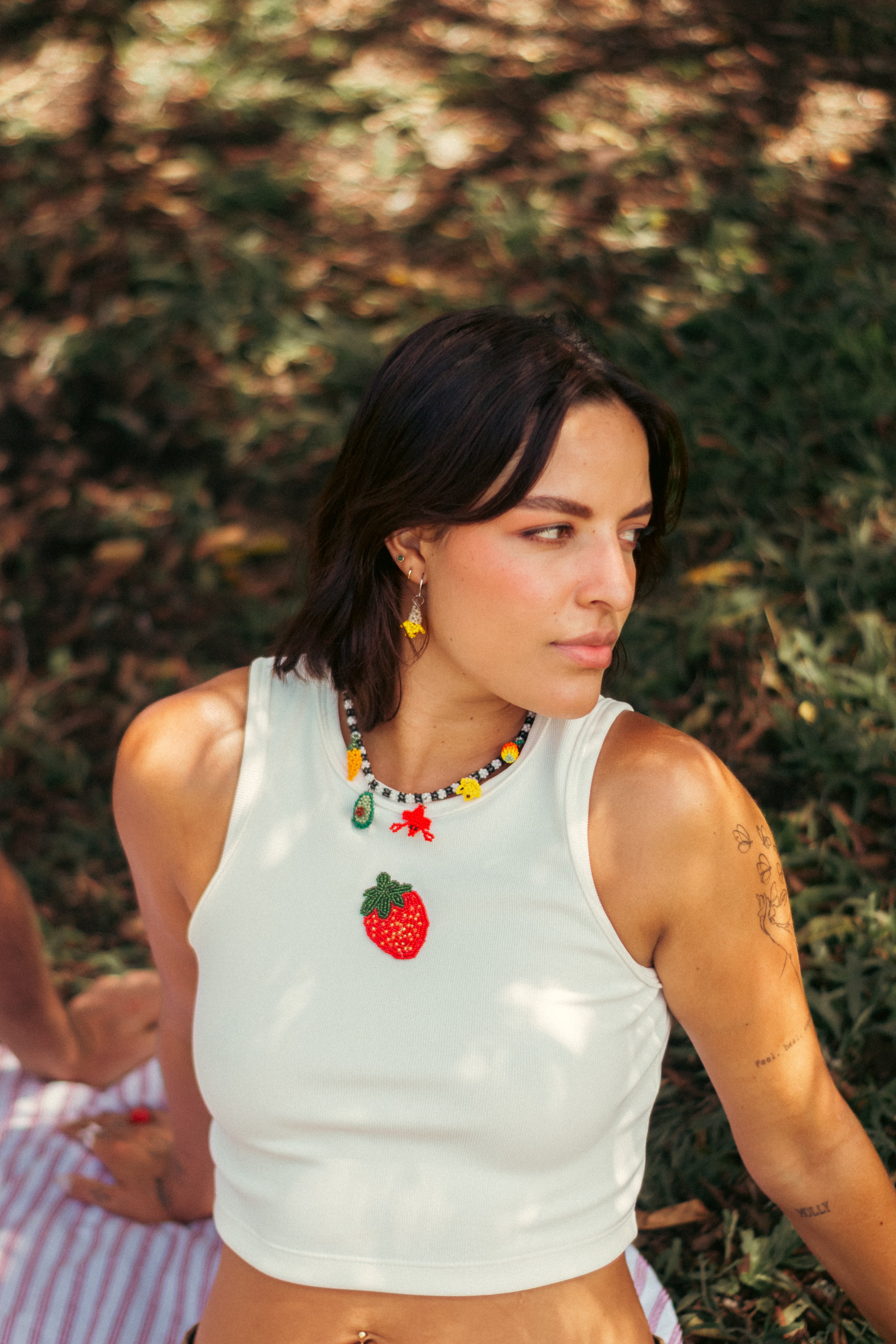 Collar Fresh Love Blanco y Negro