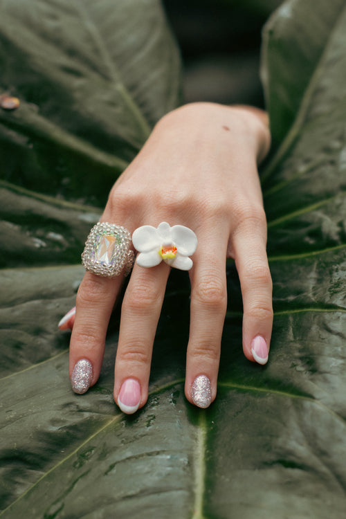 Anillo Orquídea Blanca