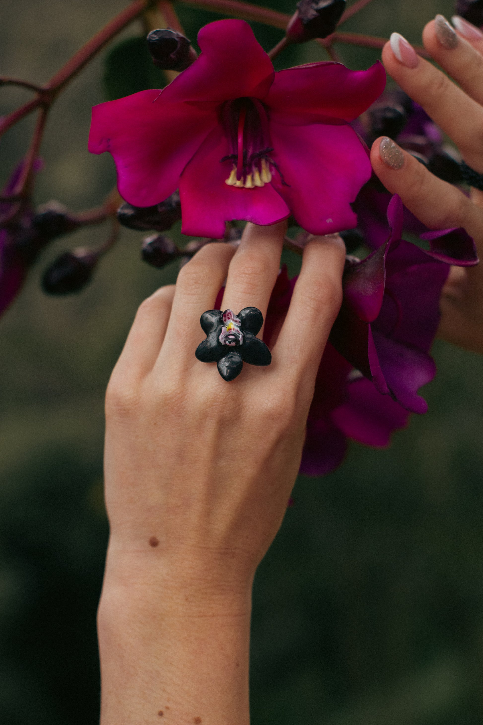 Anillo Orquídea Negra