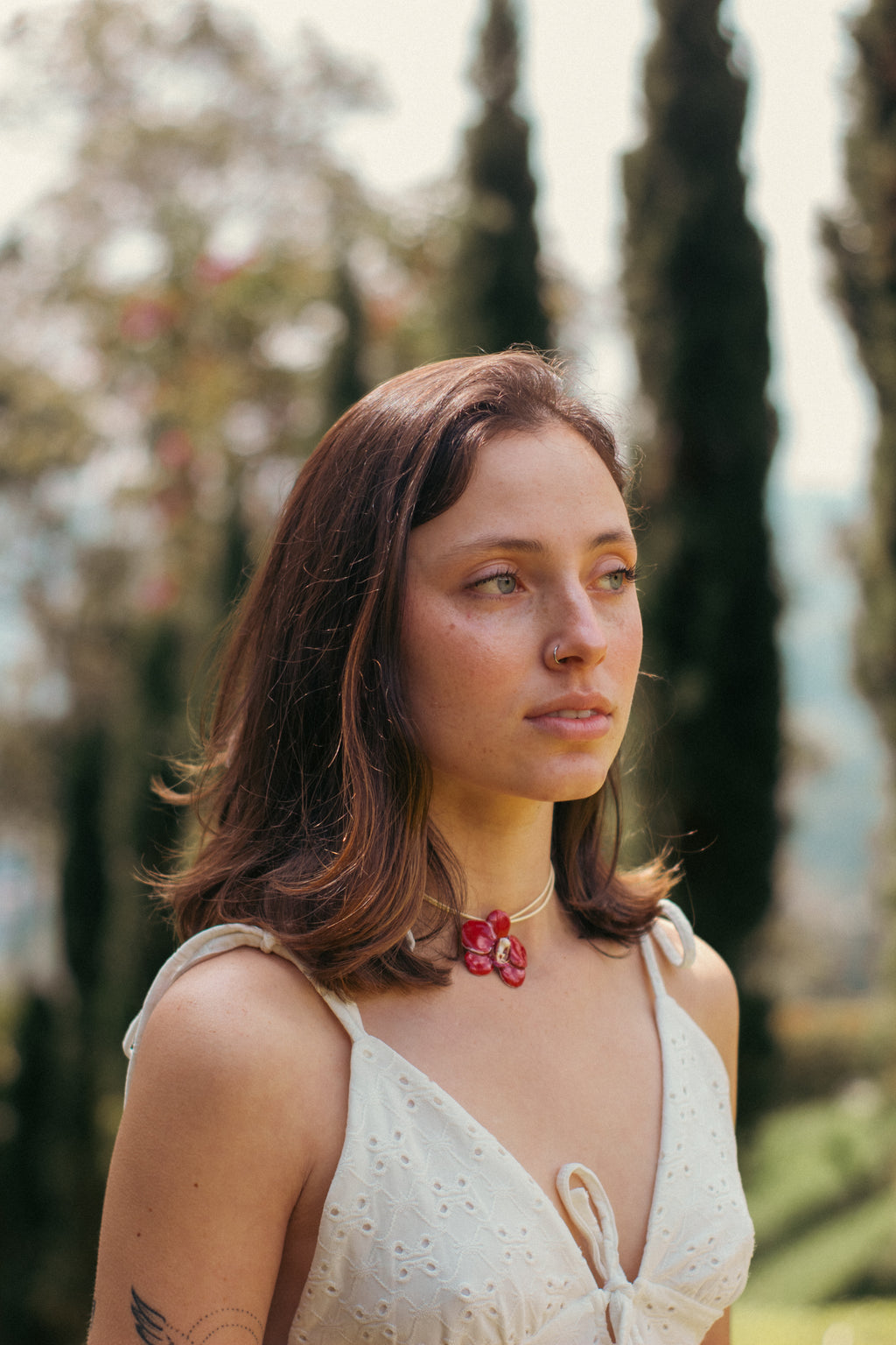 Collar Orquídea Roja