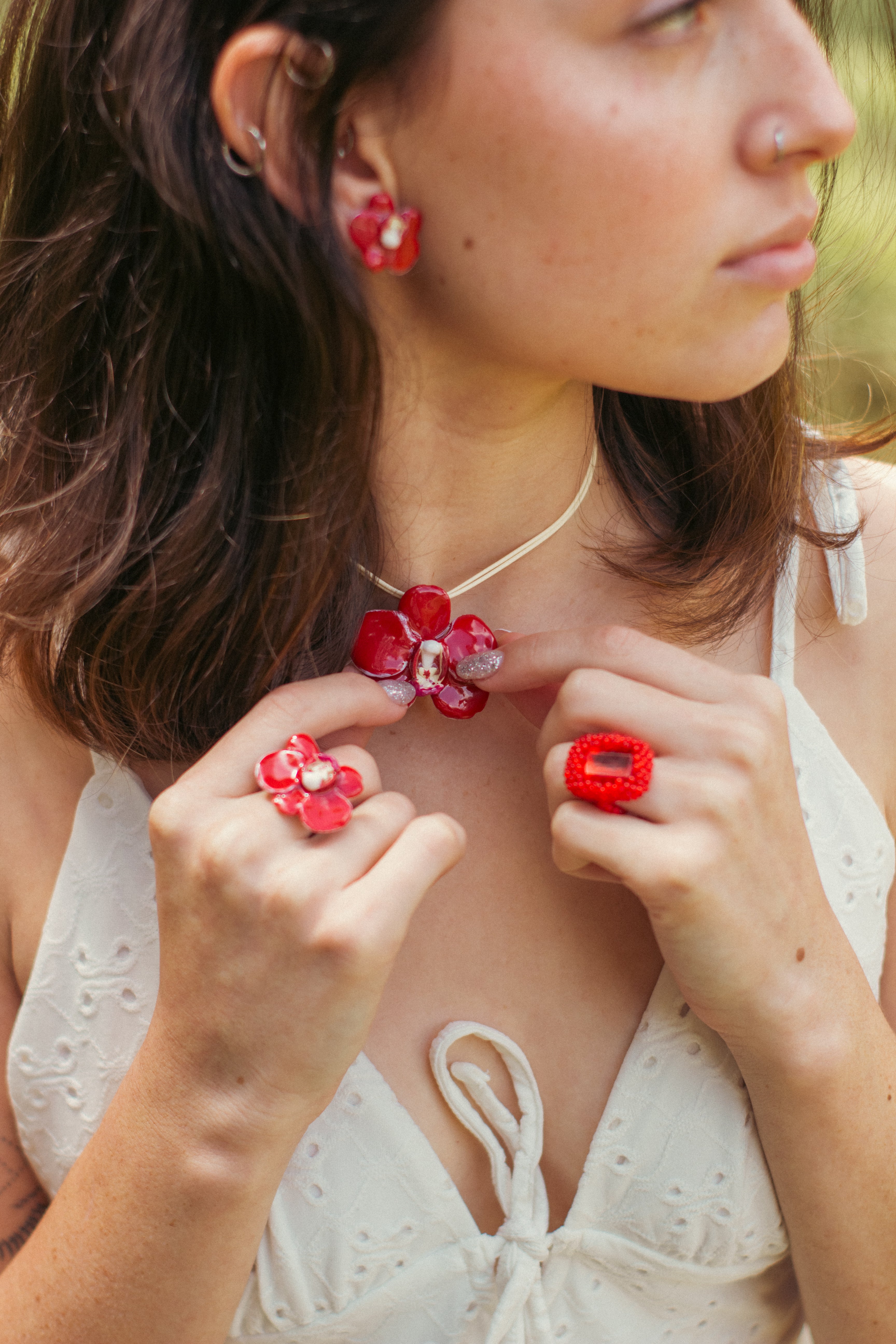Anillo Orquídea Roja