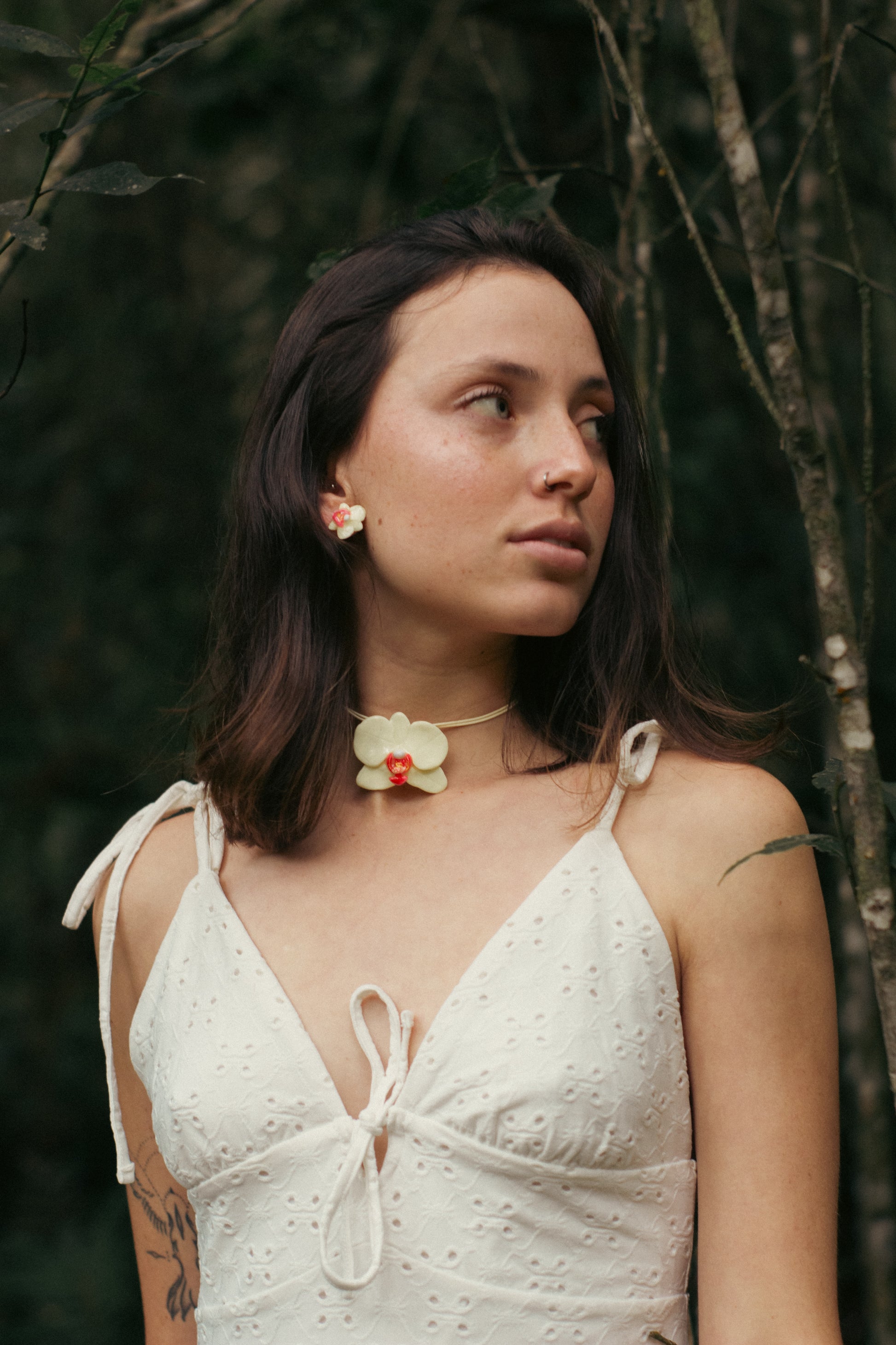 Collar Orquídea Amarilla