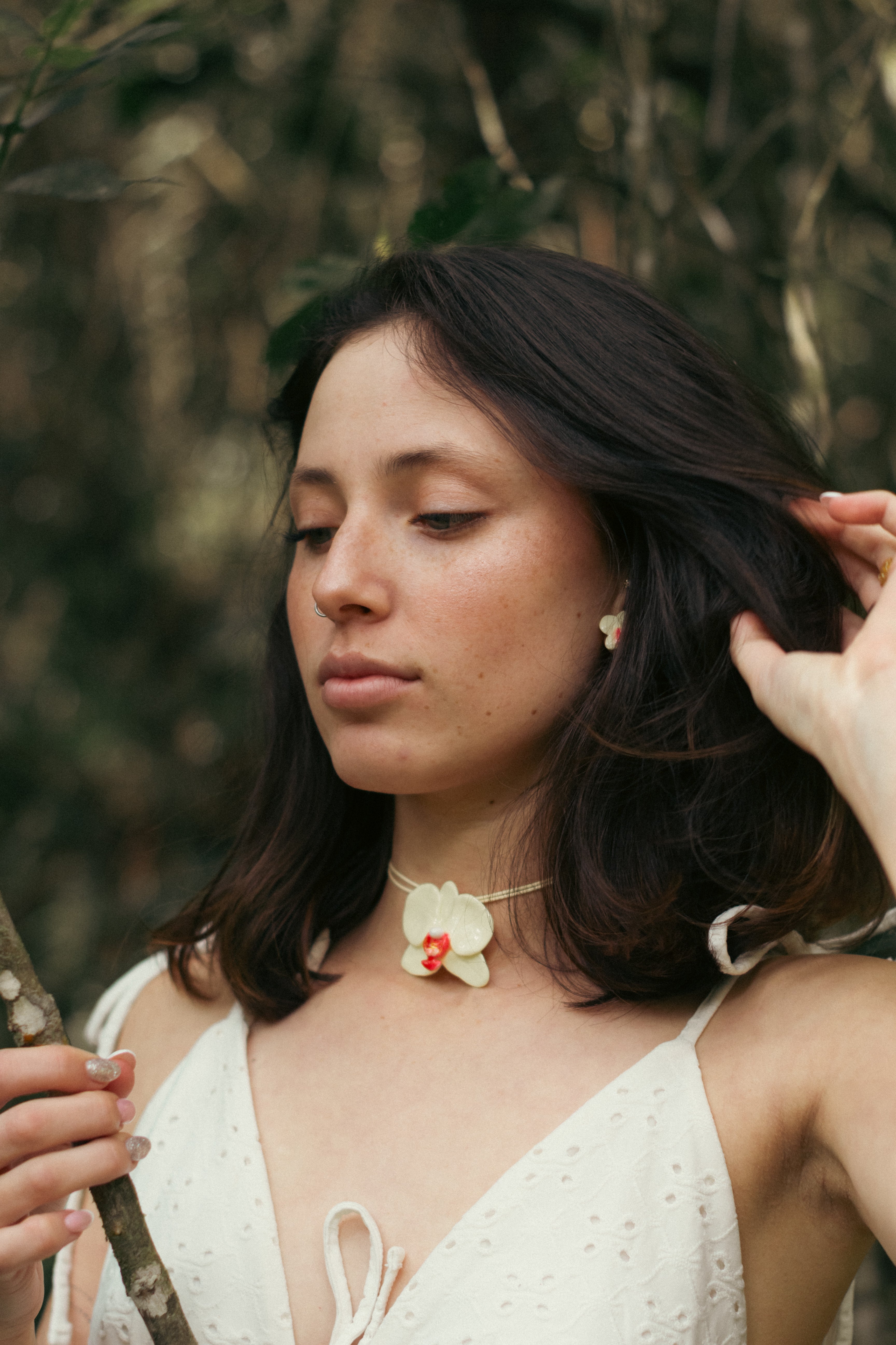 Collar Orquídea Amarilla