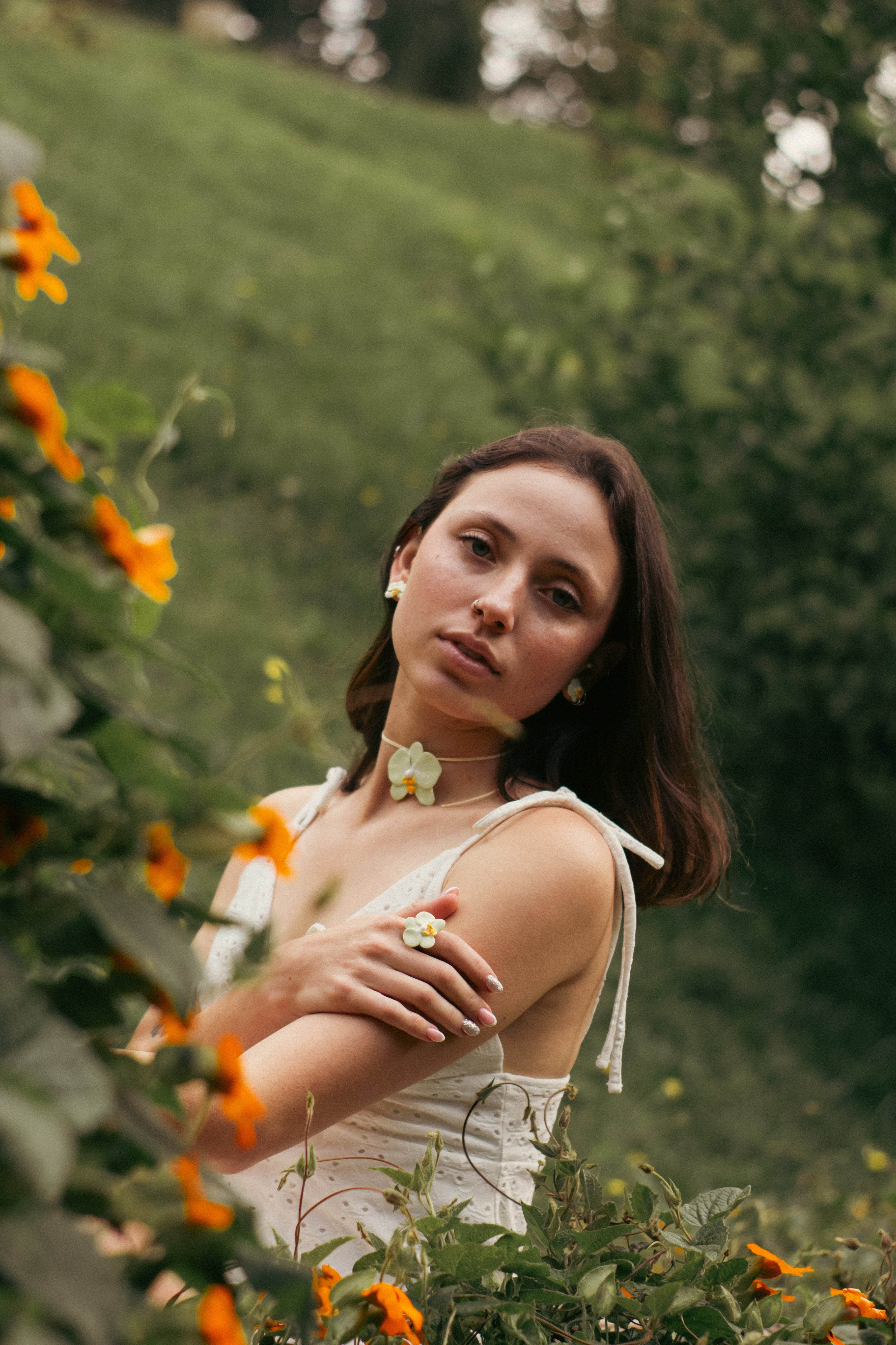 Anillo Orquídea Verde Pastel