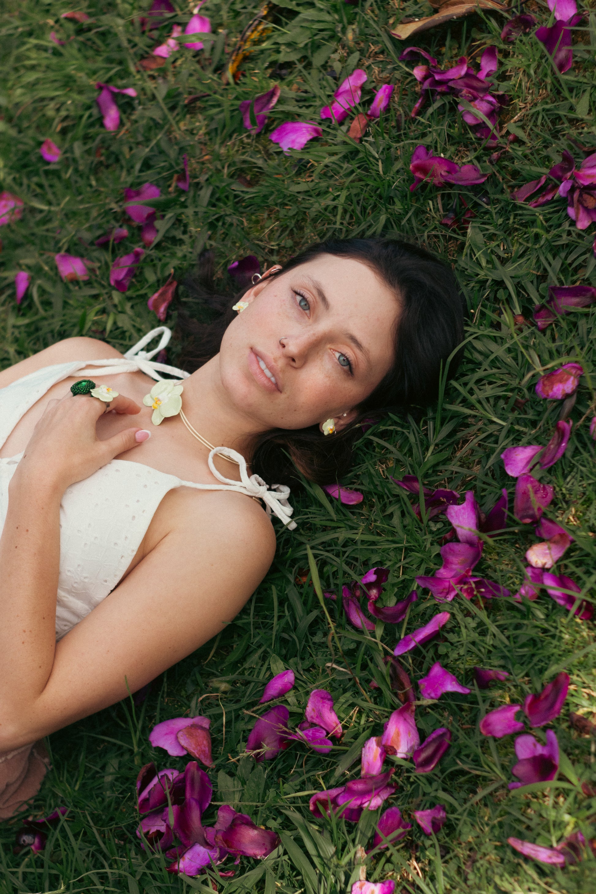 Collar Orquídea Verde Pastel