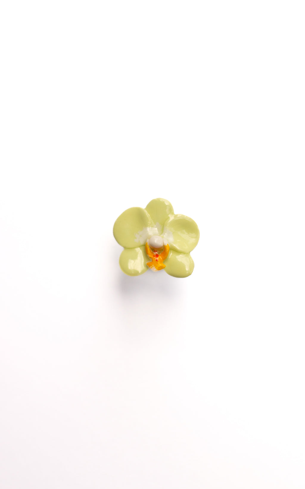 Anillo Orquídea Verde Pastel