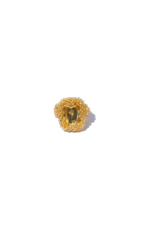 Anillo Dorado Citrino