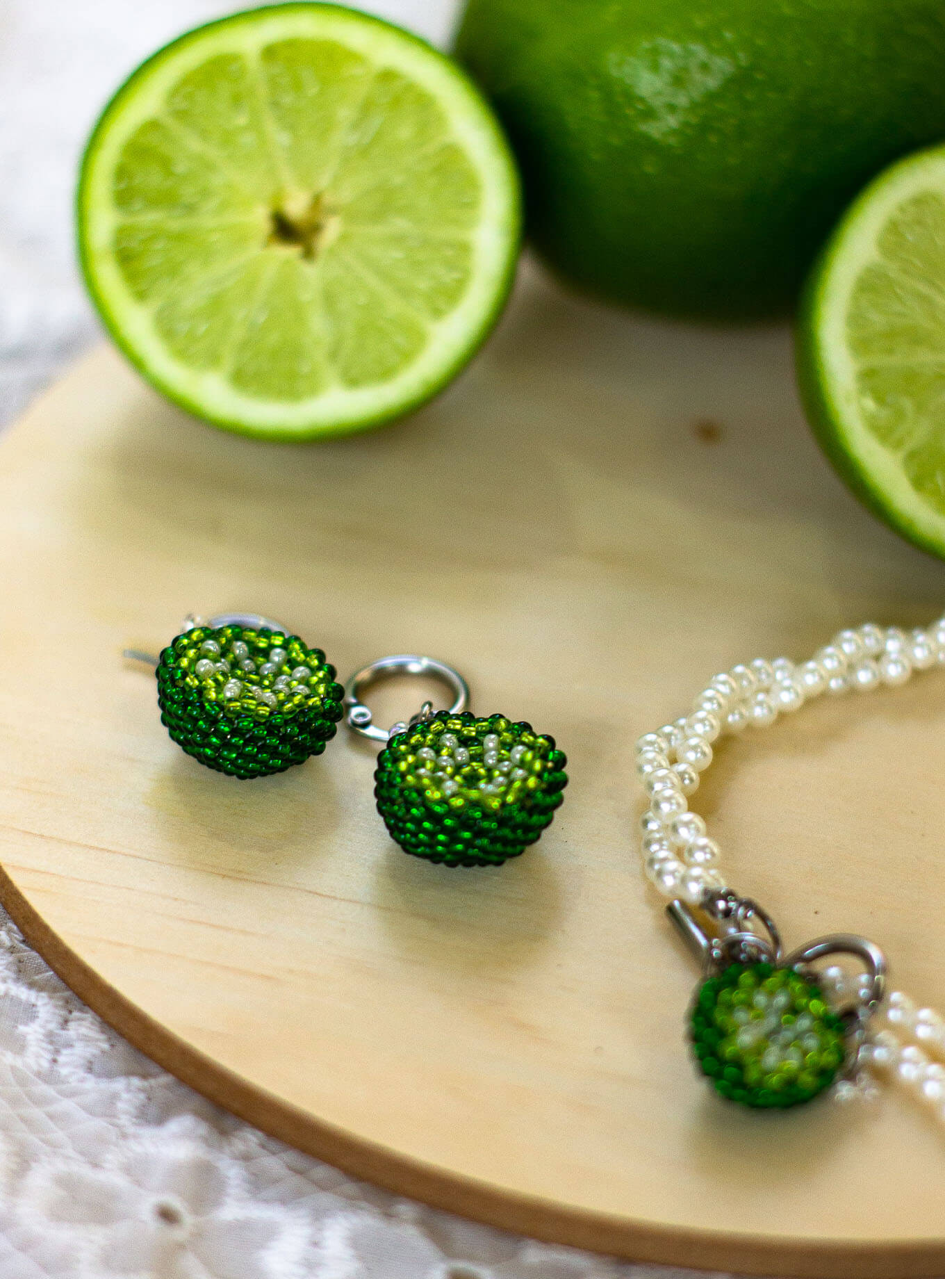 Aretes tipo candonga Limón