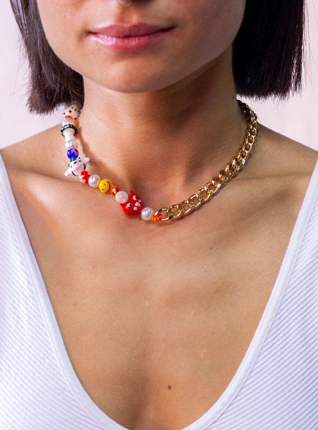 Collar Mixed Chain Cow