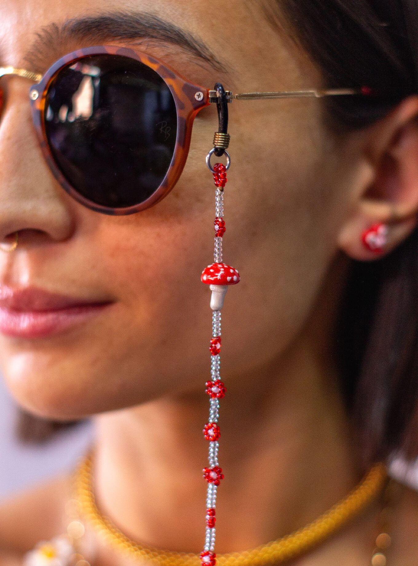 Cuelga gafas Amanita Muscaria