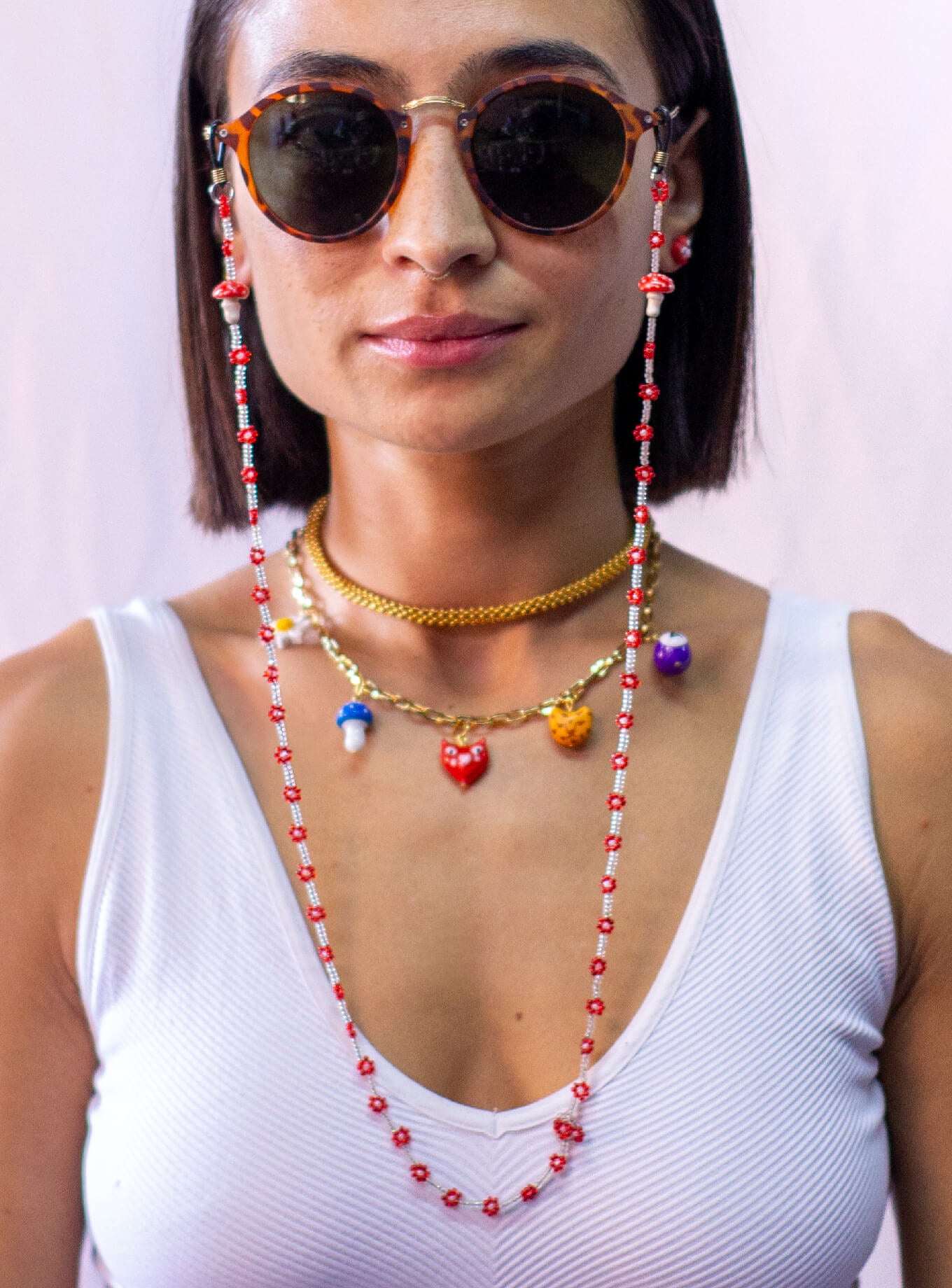 Cuelga gafas Amanita Muscaria