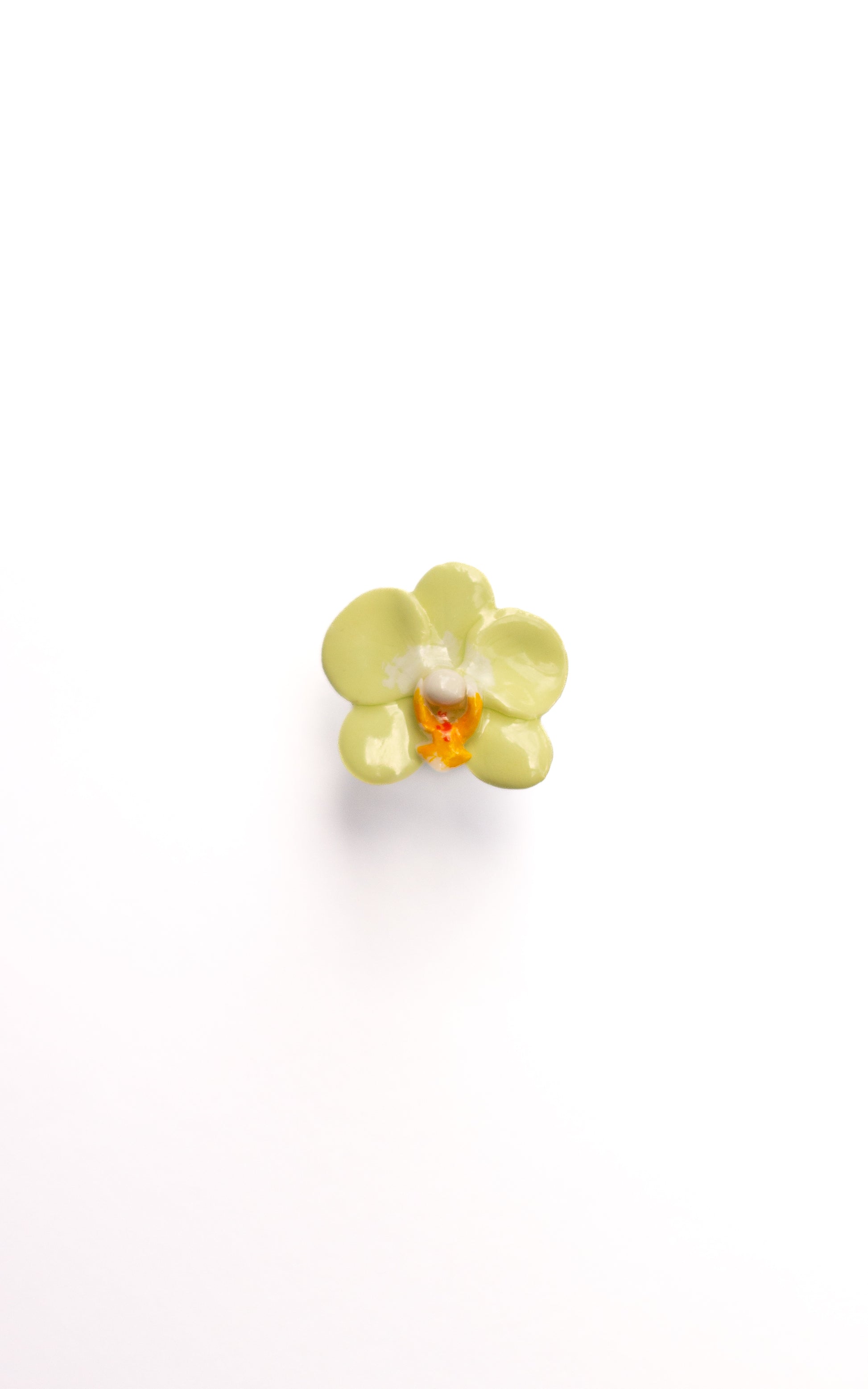 Anillo Orquídea Verde Pastel